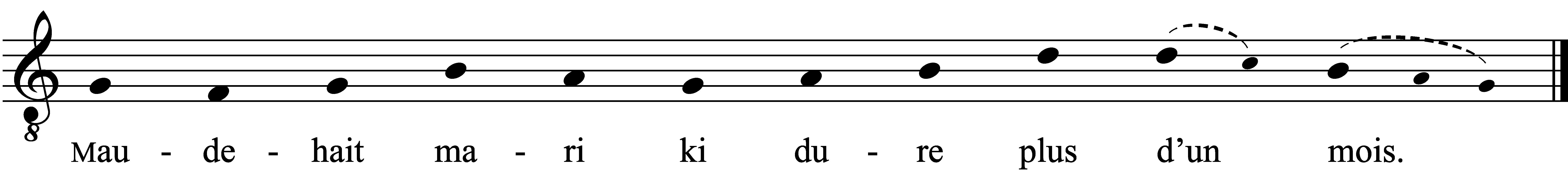 Refrain musical notation